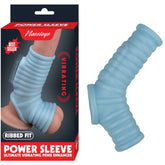 VIBRATING RIBBED SLEEVE-BLUE